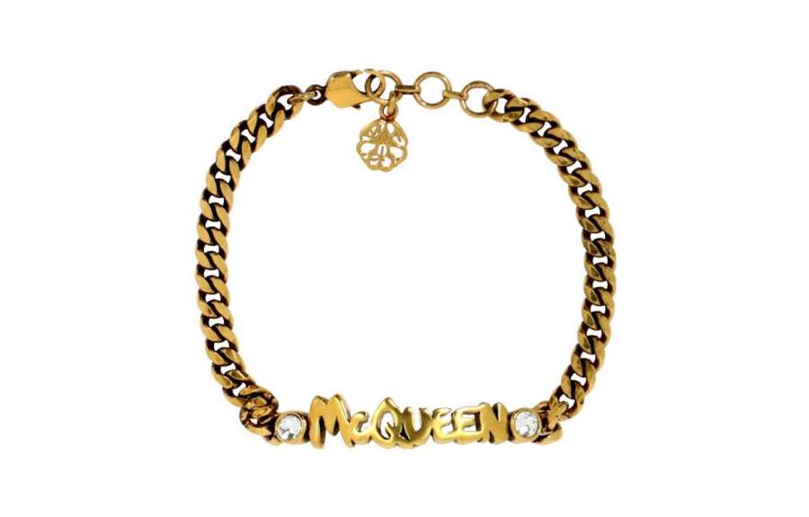 Alexander McQueen Alexander McQueen Grafitti Logo Chain-link Bracelet