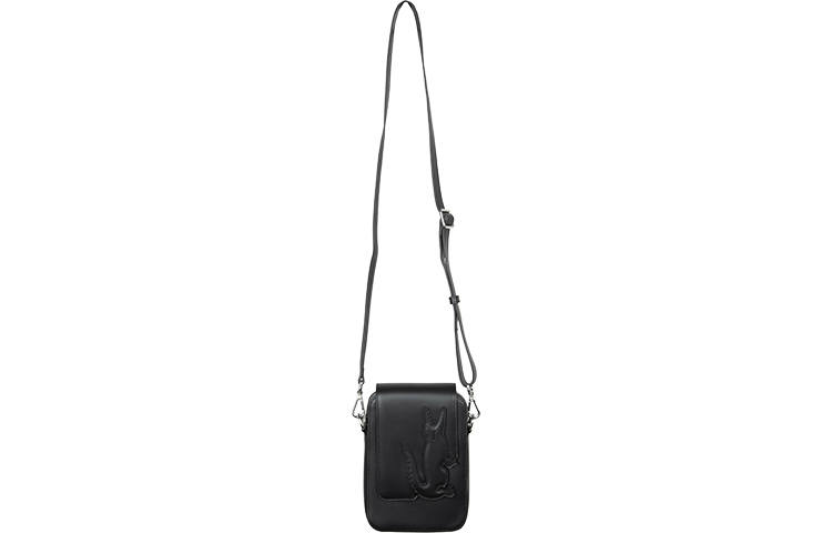 C2H4 PVC Shoulder Bag, Crossbody Bag Regular Unisex Black