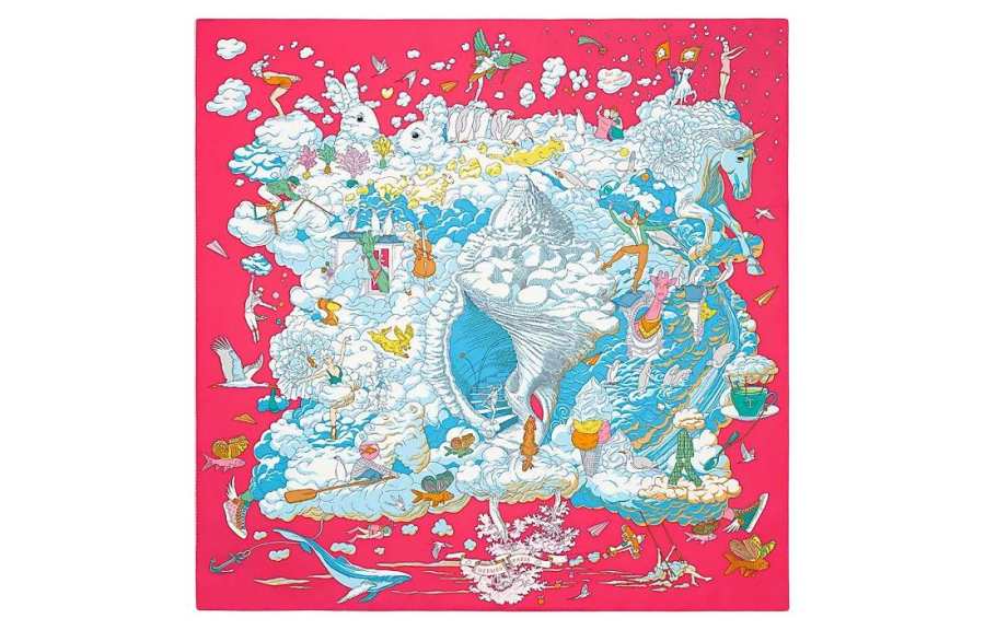HERMES HERMES Scarves Women's Red