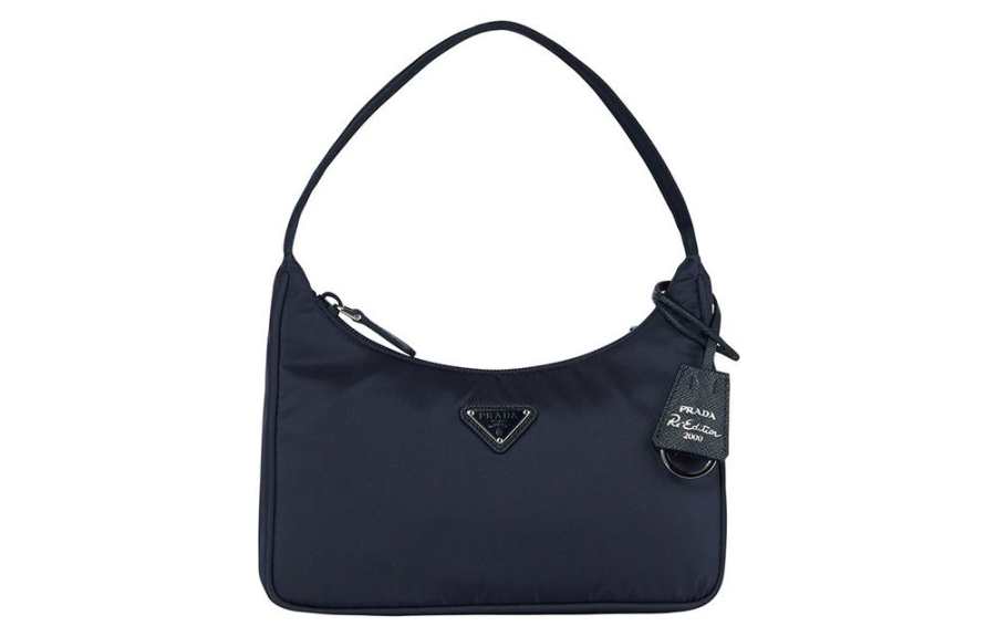PRADA Re Edition Nylon Shoulder Bag, Handbag Mini Women's Marine Blue