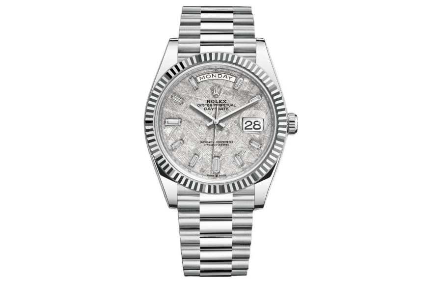ROLEX Dog Collar, Sunday Calendar Automatic Mechanical Movement 100m Waterproof Men's Watches Watch Silver Dial
