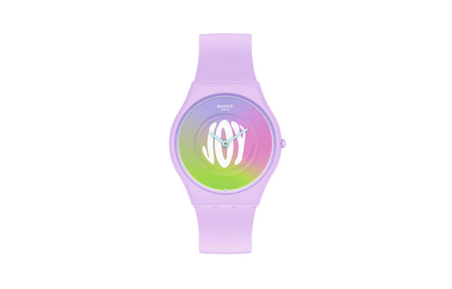 SWATCH Unisex 34mm Purple Watch SS09V101