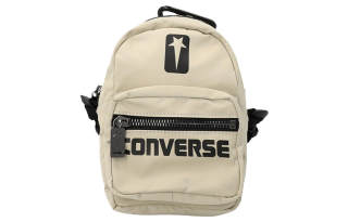 Rick Owens DRKSHDW × Converse Collaboration Technical Fabric Shoulder Bag, Crossbody Bag Mini Unisex Ecru
