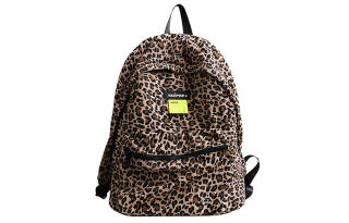VAOPER Cotton Backpack Unisex Leopard Print