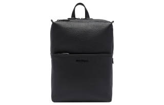 FERRAGAMO Calfskin Backpack Men's Black