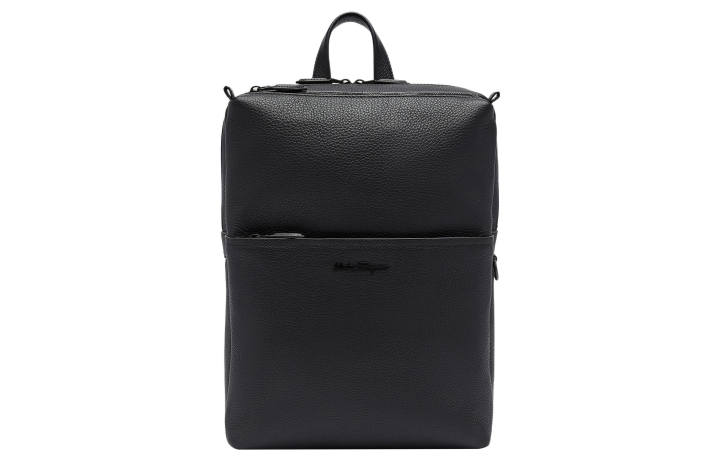 Ferragamo FERRAGAMO Calfskin Backpack Men's Black