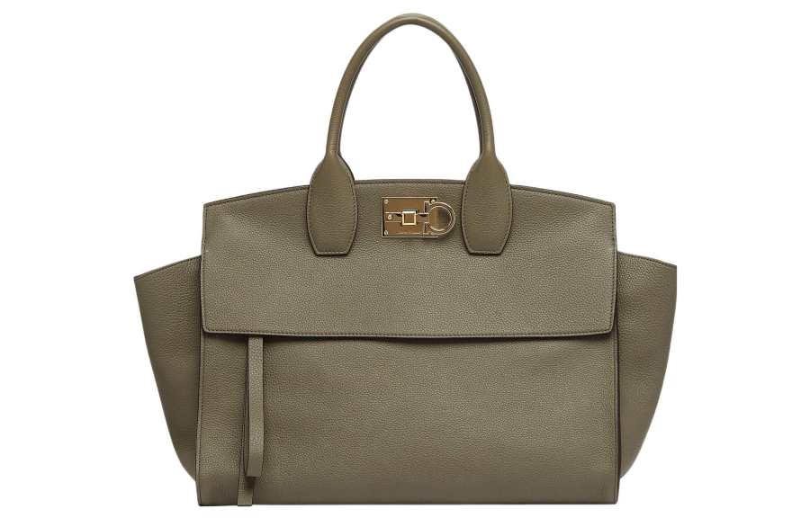 FERRAGAMO Calfskin One Shoulder Handbag Large Women's