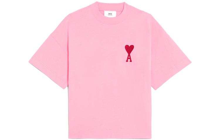 AMIPARIS Tanabata Capsule Collection T Shirts Unisex Pink Crew Neck Moderate Straight Fit