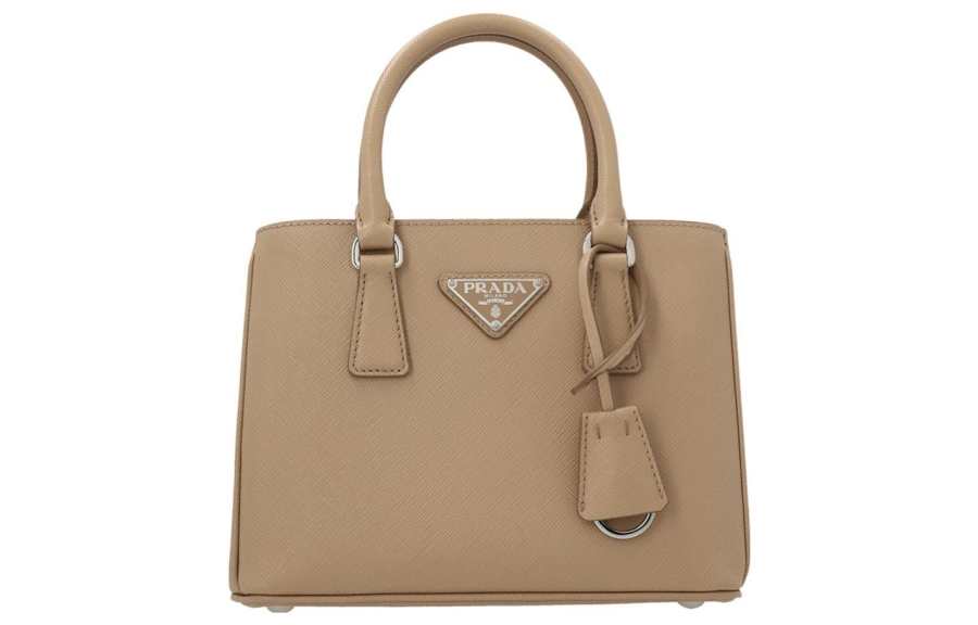 PRADA PRADA Calfskin Handbag Mini Women's Light Umber