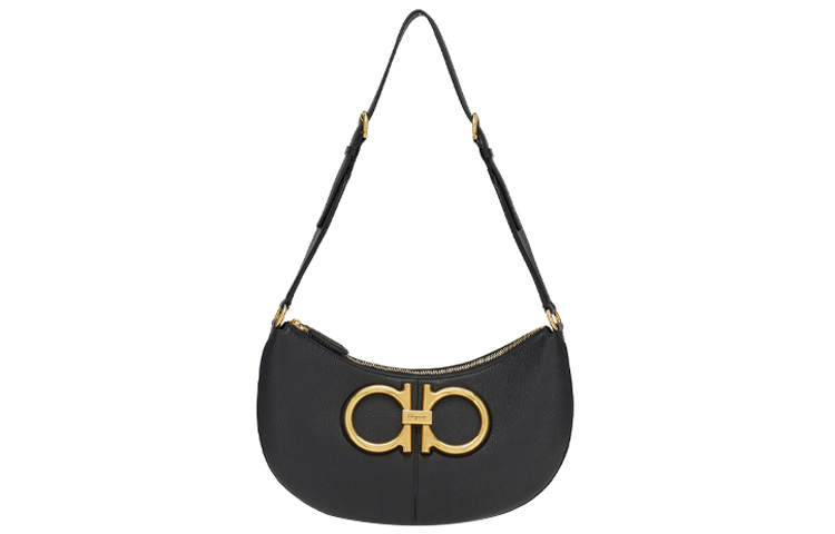 FERRAGAMO Leather Handbag, Shoulder Bag Women's Black