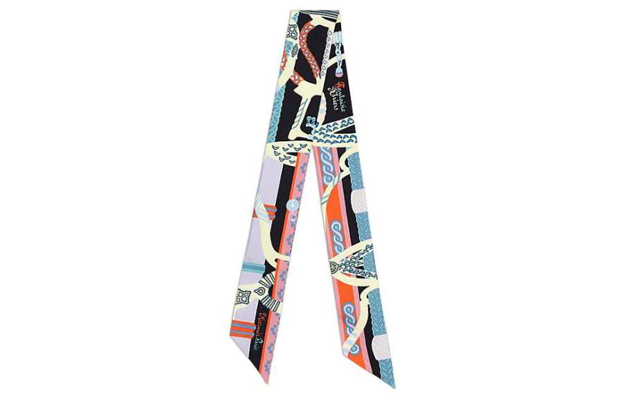 HERMES Hermès Pre Owned 2020s Fantaisie D'Etriers Twilly Scarf
