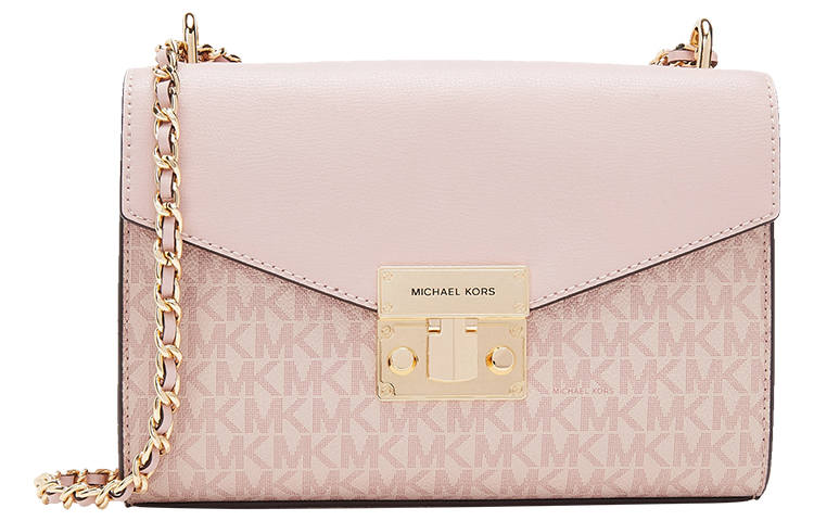 MICHAEL KORS MK Rose Cow Leather Crossbody Bag Small Women's Pink