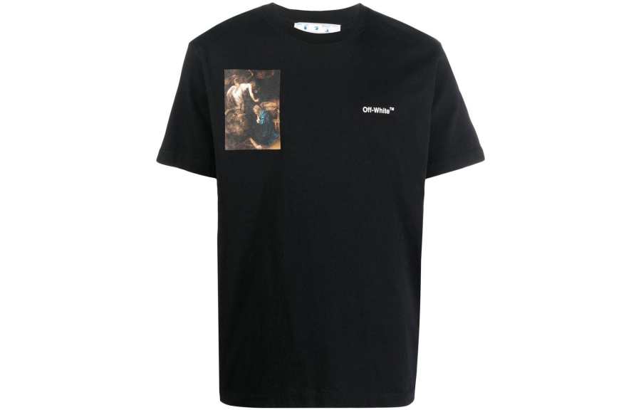 OFF-WHITE OFF WHITE Caravaggio Lute print T shirt