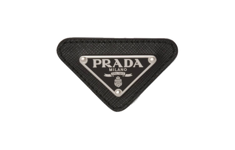 PRADA PRADA Saffiano Leather Trim Brooches Unisex