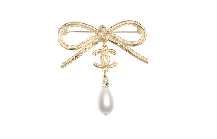 CHANEL 【Pre-Owned】2000s Cc bow-detailed brooch