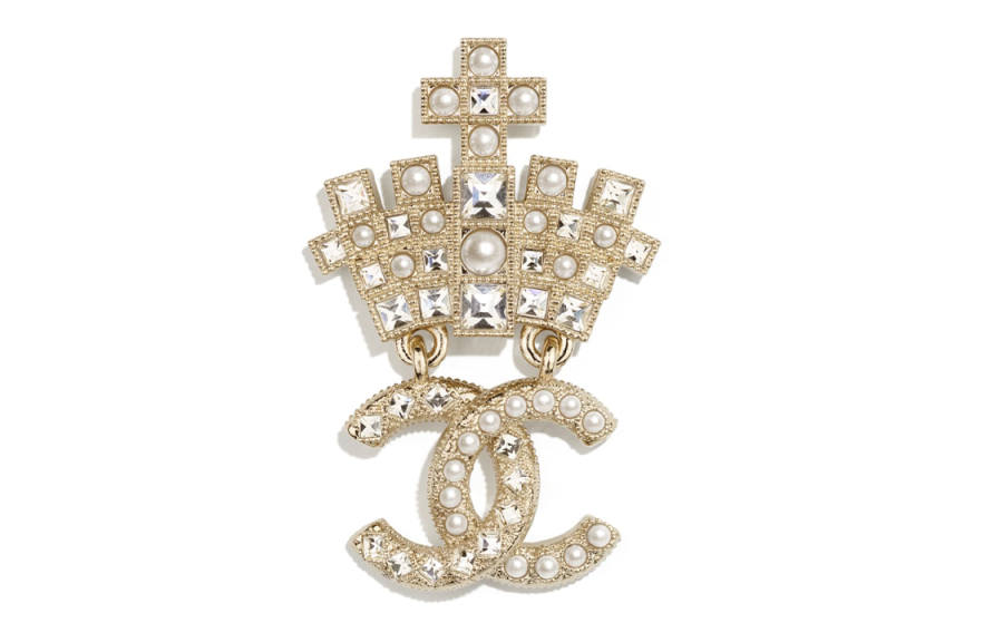 CHANEL CHANEL Logo Brooch