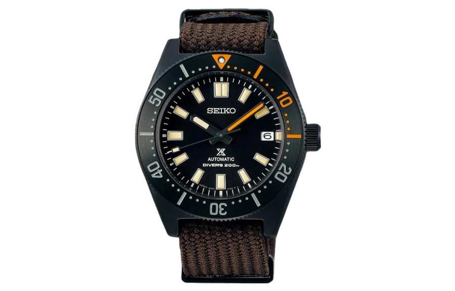 SEIKO Automatic Mechanical Movement Polyester Strap Watch Men's Watches Black Dial SPB253J1