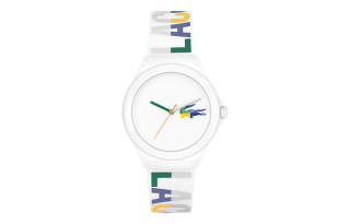 LACOSTE NEOCROC Wrist Watches Quartz Movement Silicone Strap 38mm White Dial Women's Watch ['50', 149262]m Waterproof