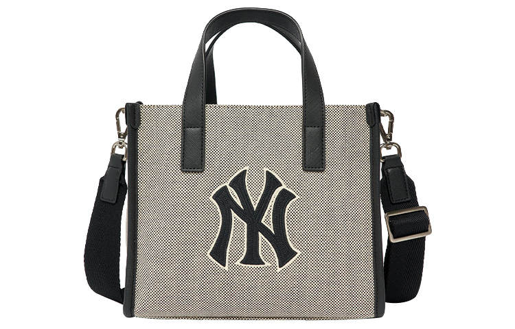 MLB Canvas Tote Bag, Shopping Bag, Handbag, Shoulder Bag Small Unisex Black