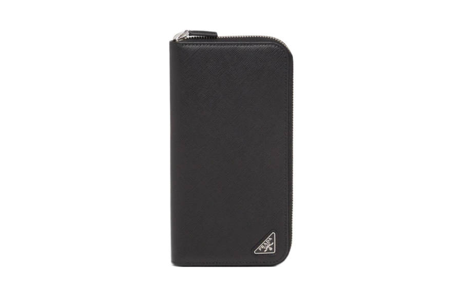 PRADA PRADA Saffiano Leather Wallet Men's Black