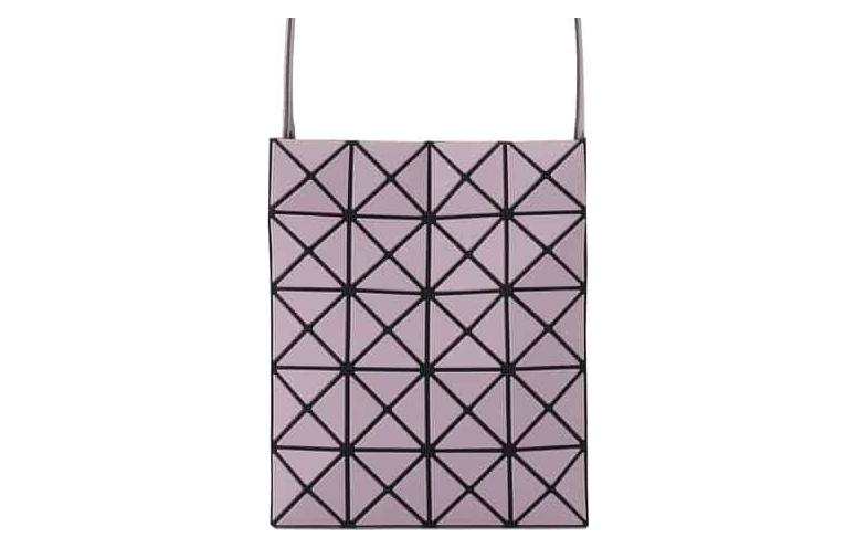 ISSEY MIYAKE Prism Polyester With Polyvinyl Chloride Resin Small Square Bag, Shoulder Bag, Crossbody Bag Women's Purple