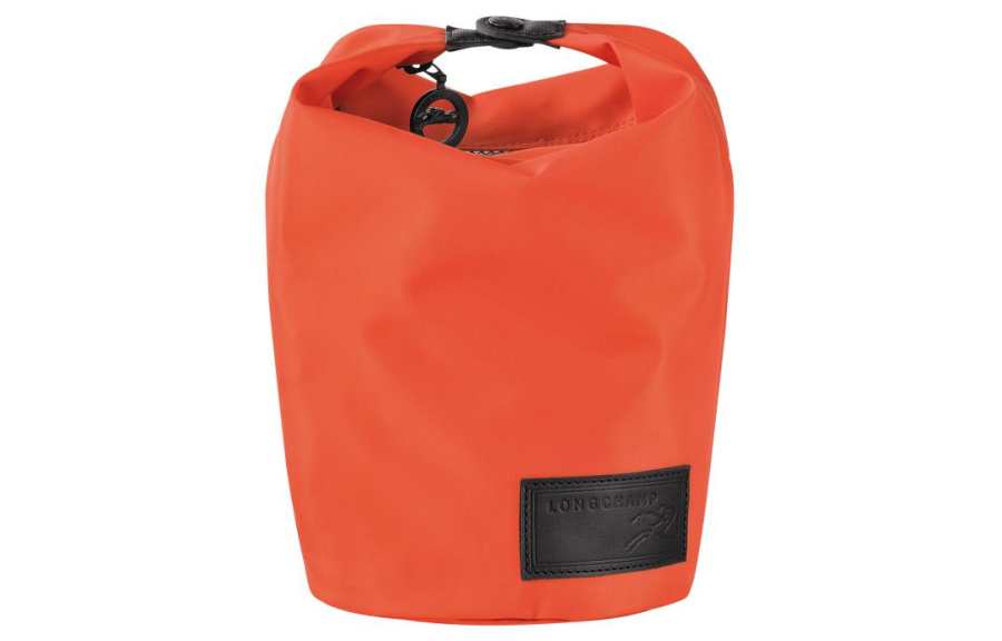 LONGCHAMP Le Pliage Canvas With Leather Canvas Bag, Bucket Bag, Storage Bag, Handbag, Clutch Women's Orange