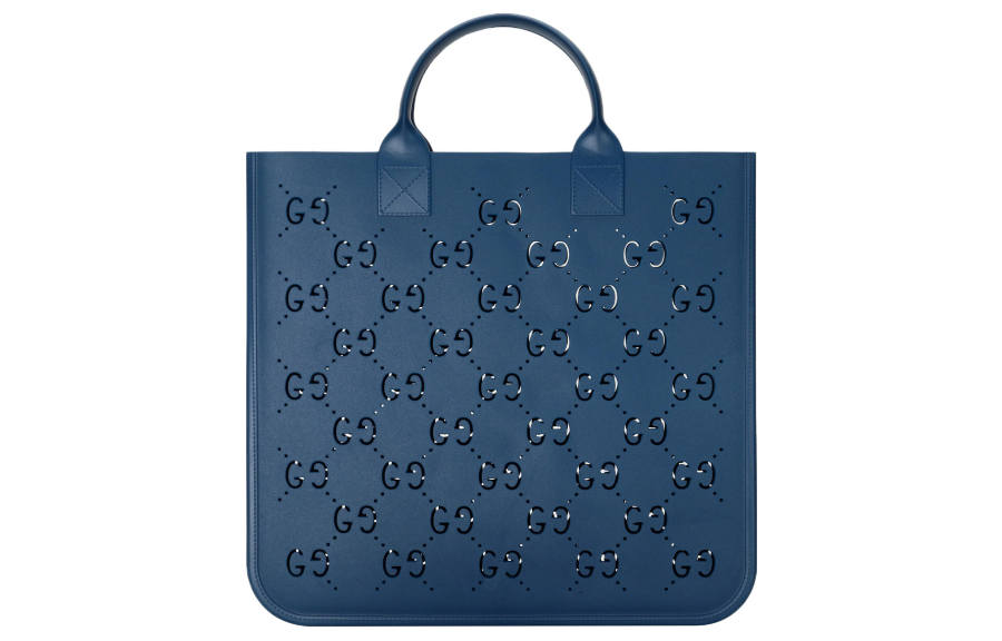 GUCCI Rubber Tote Bag, Shopping Bag, Handbag, Kids' Bag Regular Kids' Blue