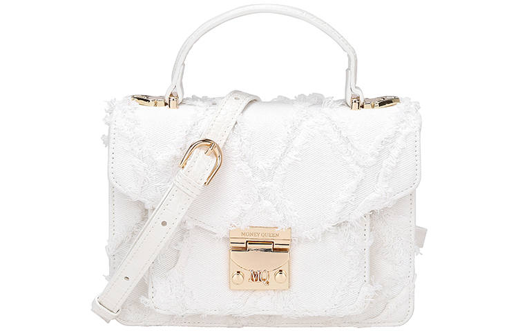 MQ Denim, Artificial Leather Fabric Small Square Bag, Handbag, Shoulder Bag, Crossbody Bag Small Women's Multicolor
