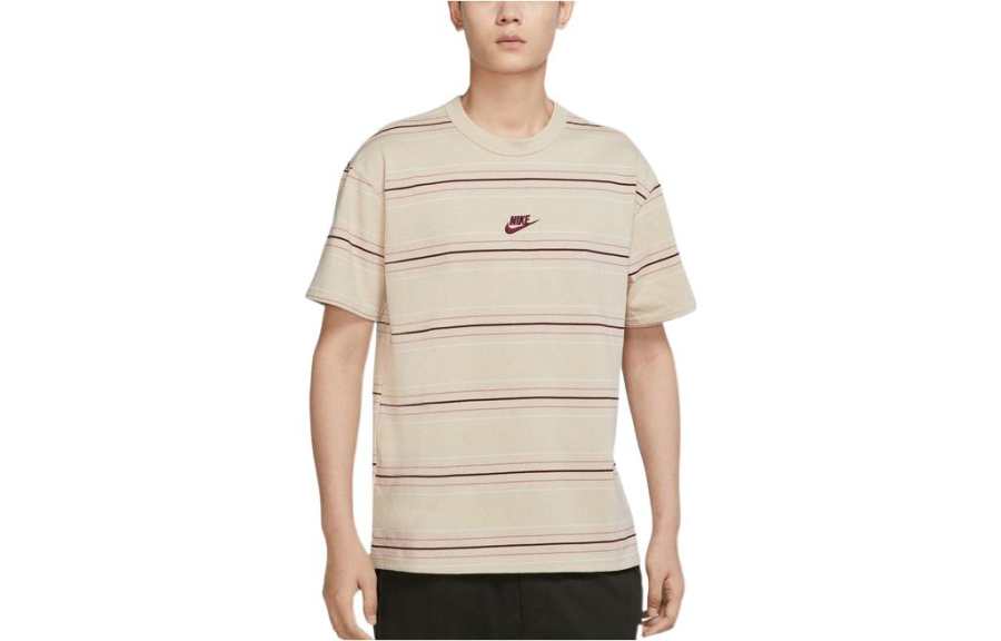 Nike Nike T Shirts Men's Beige Crew Neck Moderate Straight Fit