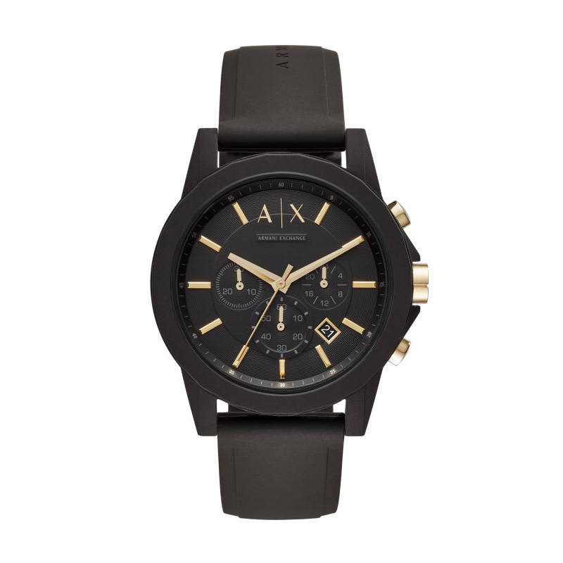 ARMANI EXCHANGE ARMANI EXCHANGEAE Darth Vader Collection Wrist Watches Quartz Movement Silicone Strap Black Dial Men's Watches