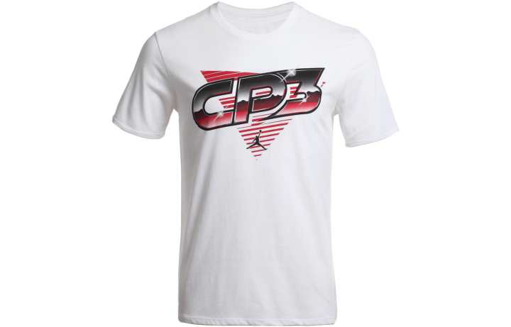 Jordan Jordan T Shirts Men's White Crew Neck Moderate Straight Fit