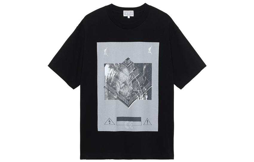 Cav Empt T Shirts Men's Black Crew Neck Moderate Straight Fit