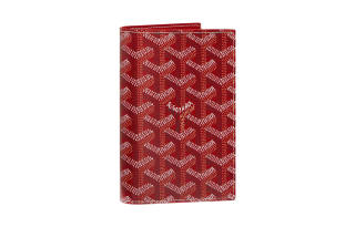 GOYARD Grenelle Canvas With Leather Card Holder Passport Holder Unisex Red
