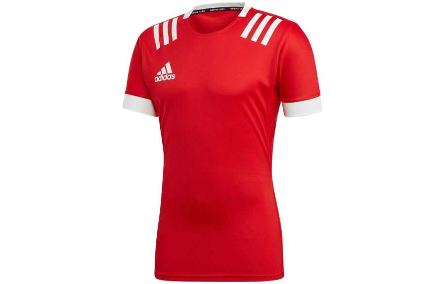 Adidas Adidas T Shirts Men's Red Crew Neck Moderate Straight Fit