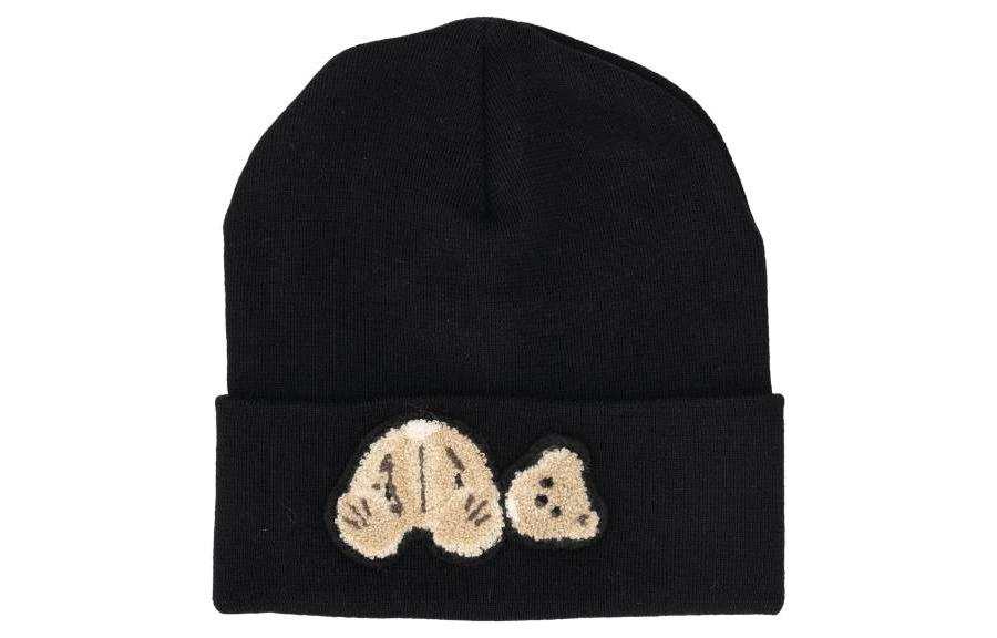 PALM ANGELS 【Best of: PromotionsPrevious Season】logo-patch fine-knit beanie