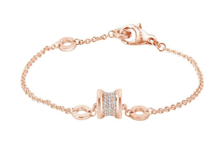 BVLGARI B.Zero1 Series Rhinestone Embellished Bracelets Women's