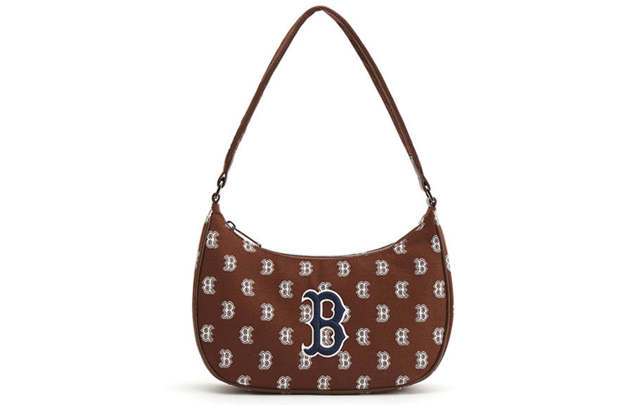 MLB MLB Polyester Shoulder Bag, Handbag, Shoulder Bag Unisex Dark Brown