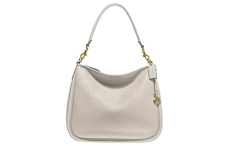 COACH Cary Soft Pebble Texture Cow Leather Handbag, Crossbody Bag, Shoulder Bag Women's Chalk White