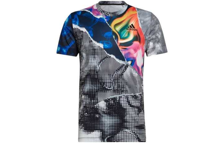 Adidas Adidas T Shirts Men's Multicolor Crew Neck Moderate Straight Fit