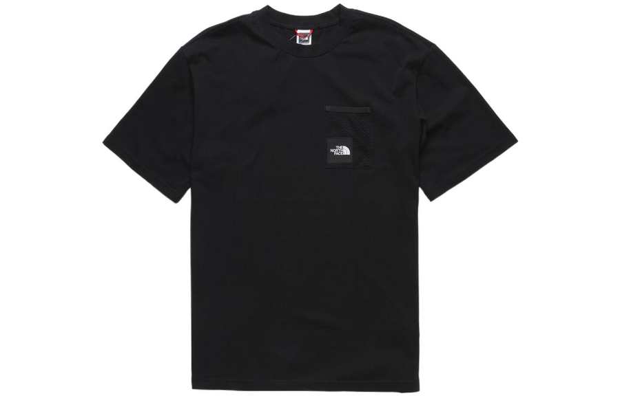 THE NORTH FACE T Shirts Men's Black Crew Neck Moderate Straight Fit