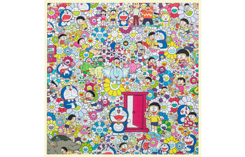 Takashi Murakami 'Doraemon Magic Door' Limited Edition Prints With Framing 106*106cm