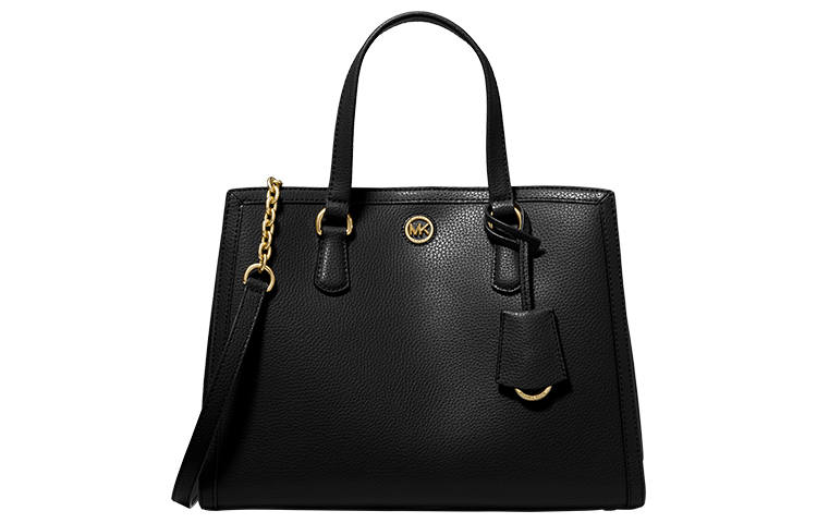 MICHAEL KORS Chantal Leather Shoulder Bag, Handbag Medium Women's Black
