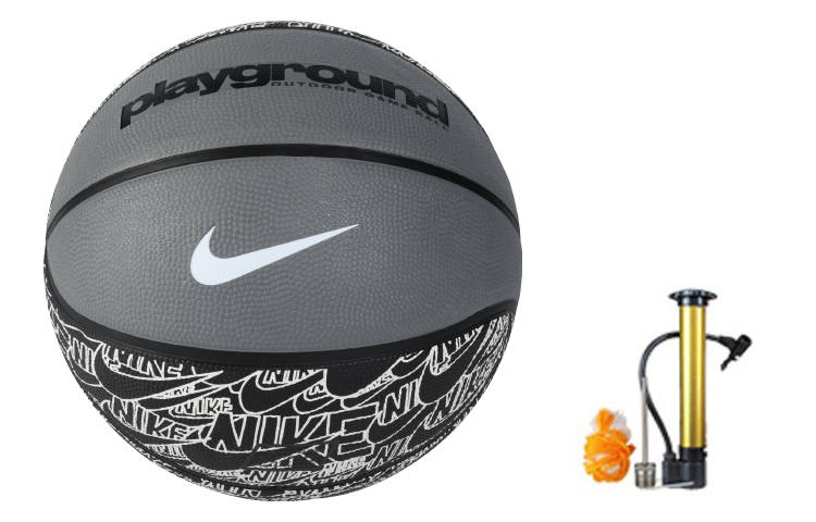 Nike Nike Rubber Basketball Slip Resistant Abrasion Resistant Black Gray Size 5 Ball Training Unisex