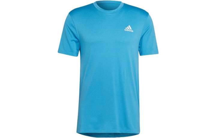 Adidas Adidas T Shirts Men's Blue Crew Neck Moderate Straight Fit