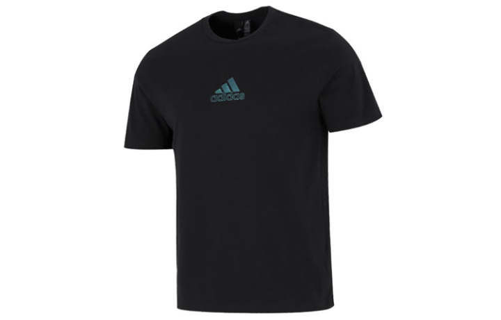 Adidas Adidas T Shirts Men's Black Crew Neck Moderate Straight Fit
