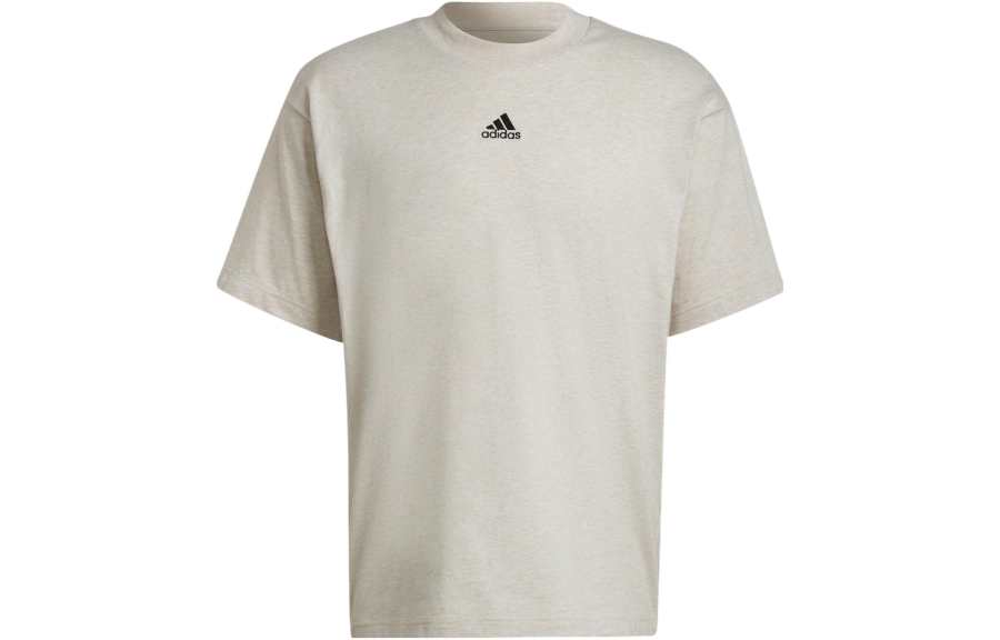 Adidas Adidas T Shirts Men's Beige Gray Crew Neck Moderate Straight Fit