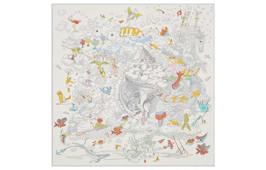 HERMES Silk Silk Scarves Women's