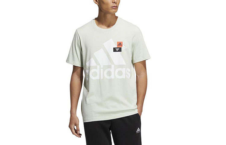 Adidas Adidas T Shirts Unisex Green Crew Neck Moderate Straight Fit