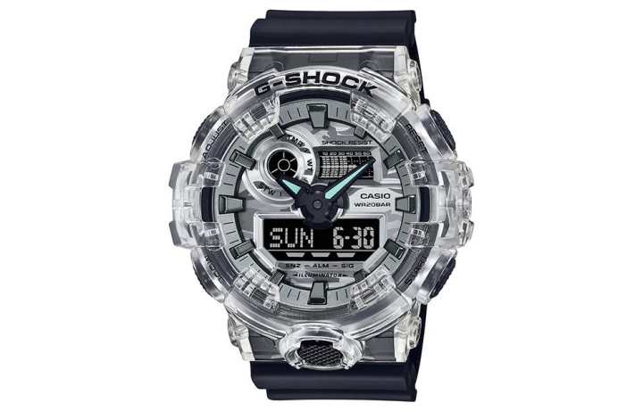 CASIO CASIO Unisex Liquid Crystal/Analog Dual Display Series 53.4mm White Watch GA-700SKC-1AJF