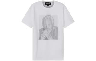 GIORGIO ARMANI T Shirts Men's Optical White Crew Neck Moderate Straight Fit
